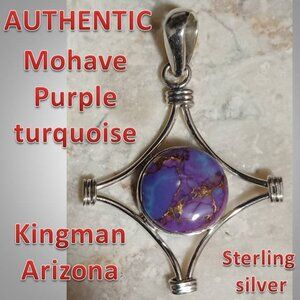 AUTHENTIC Mohave Purple Turquoise sterling silver pendant SJ808-01